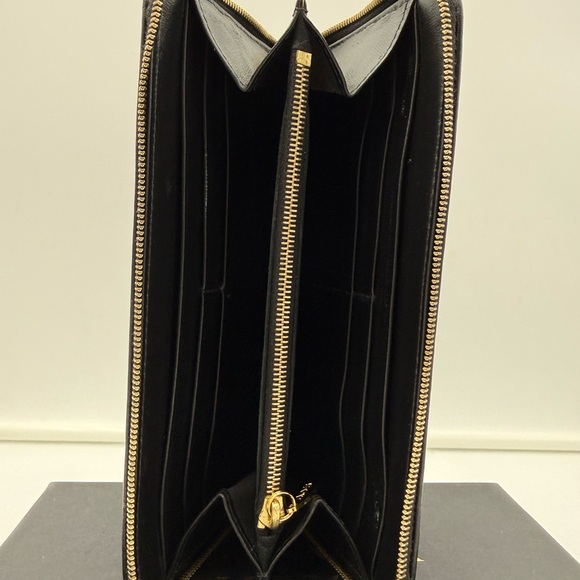 LAUNER • JASMINE Zip Clutch Wallet in Black • Royal Warrant H.M. QUEEN ($735+) - Picture 9 of 16